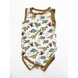Southern Slumber Origami Dinosaur Sleeveless Onesie 18-24 Months
